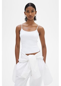 H & M - Top z mikrofibry na ramiączkach - Biały ze sklepu H&M w kategorii Bluzki damskie - zdjęcie 174136200