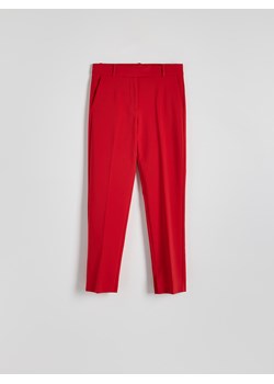 Reserved - Spodnie cygaretki w kant - czerwony ze sklepu Reserved w kategorii Spodnie damskie - zdjęcie 174138461