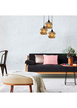 Opviq Lampa wisząca &quot;Gold&quot; w kolorze czarno-brązowym - Ø 44 cm ze sklepu Limango Polska w kategorii Lampy wiszące - zdjęcie 174139242