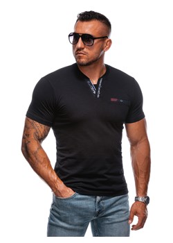 T-shirt męski bez nadruku 2015S - czarny ze sklepu Edoti w kategorii T-shirty męskie - zdjęcie 174140761
