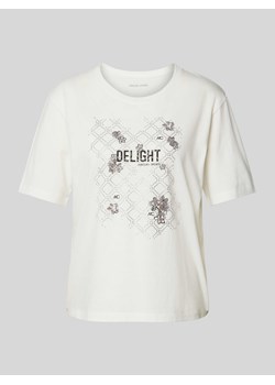 T-shirt z obszyciem z kamieni stras ze sklepu Peek&Cloppenburg  w kategorii Bluzki damskie - zdjęcie 174141840