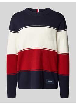 Sweter z dzianiny z naszywką z logo ze sklepu Peek&Cloppenburg  w kategorii Swetry męskie - zdjęcie 174146263