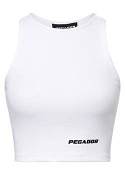 PEGADOR Top damski - Ayla Kobiety Bawełna biały jednolity ze sklepu vangraaf w kategorii Bluzki damskie - zdjęcie 174146733