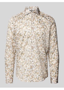 Koszula biznesowa o kroju slim fit ze wzorem na całej powierzchni ze sklepu Peek&Cloppenburg  w kategorii Koszule męskie - zdjęcie 174148451