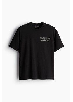 H & M - T-shirt z nadrukiem Loose Fit - Czarny ze sklepu H&M w kategorii Bluzki damskie - zdjęcie 174149160