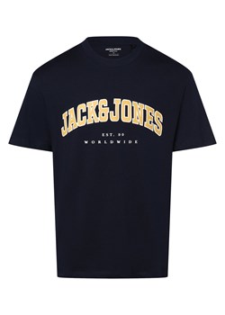 Jack & Jones Koszulka męska - JJECaleb Mężczyźni Bawełna granatowy nadruk ze sklepu vangraaf w kategorii T-shirty męskie - zdjęcie 174150013