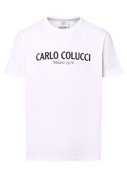 Carlo Colucci Koszulka męska Mężczyźni Bawełna biały nadruk ze sklepu vangraaf w kategorii T-shirty męskie - zdjęcie 174150041