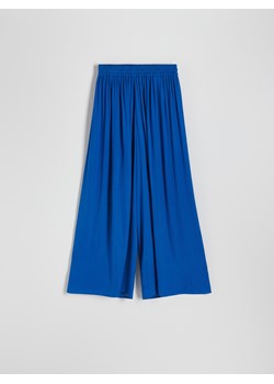 Reserved - Spodnie z szerokimi nogawkami - niebieski ze sklepu Reserved w kategorii Spodnie damskie - zdjęcie 174150591