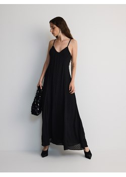 Reserved - Sukienka maxi z kreszowanej tkaniny - czarny ze sklepu Reserved w kategorii Sukienki - zdjęcie 174150624