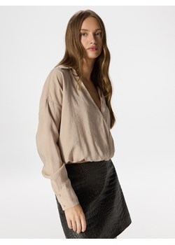 Reserved - Kopertowa bluzka z modalem - brązowy ze sklepu Reserved w kategorii Bluzki damskie - zdjęcie 174150830