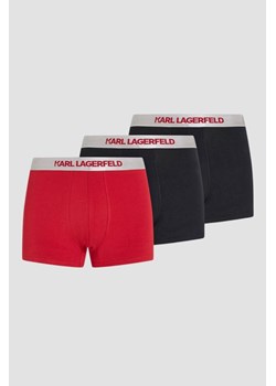 KARL LAGERFELD Komplet czarno-czerwonych bokserek Metallic 3PACK, Wybierz rozmiar XL ze sklepu outfit.pl w kategorii Majtki męskie - zdjęcie 174152450
