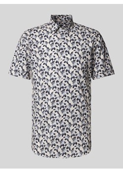 Koszula casualowa o kroju slim fit z rękawem o dł. 1/2 model ‘trosto’ ze sklepu Peek&Cloppenburg  w kategorii Koszule męskie - zdjęcie 174152981