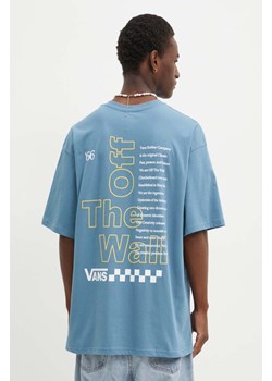 Vans t-shirt bawełniany męski kolor niebieski z nadrukiem VN000HFTJCN1 ze sklepu ANSWEAR.com w kategorii T-shirty męskie - zdjęcie 174157483