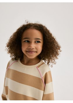 Reserved - Bawełniana bluza w paski - wielobarwny ze sklepu Reserved w kategorii Bluzy dziewczęce - zdjęcie 174158063