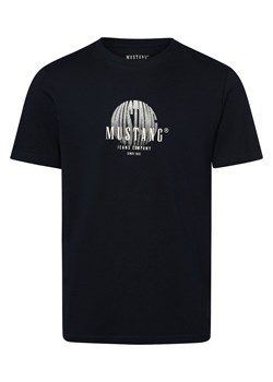 Mustang Koszulka męska - Styl Austin Mężczyźni Bawełna granatowy nadruk ze sklepu vangraaf w kategorii T-shirty męskie - zdjęcie 174159683