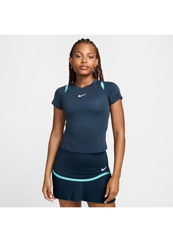 Damska koszulka z krótkim rękawem do tenisa Dri-FIT NikeCourt Advantage - Niebieski ze sklepu Nike poland w kategorii Bluzki damskie - zdjęcie 174160700