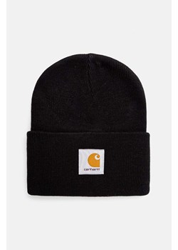 Carhartt WIP czapka Acrylic Watch Hat kolor czarny z grubej dzianiny I020222.BLACK ze sklepu PRM w kategorii Czapki zimowe damskie - zdjęcie 174160742