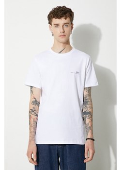 A.P.C. t-shirt bawełniany Item F kolor biały z nadrukiem COEOP.H26904-WHITE ze sklepu PRM w kategorii T-shirty męskie - zdjęcie 174160784