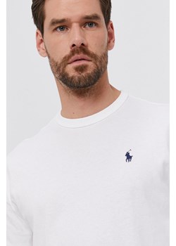 Polo Ralph Lauren Longsleeve 710842632002 męski kolor biały gładki ze sklepu PRM w kategorii T-shirty męskie - zdjęcie 174160804