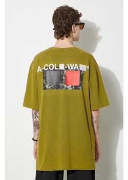 A-COLD-WALL* t-shirt bawełniany kolor zielony wzorzysty ACWMTS097-COLDGREY ze sklepu PRM w kategorii T-shirty męskie - zdjęcie 174160822