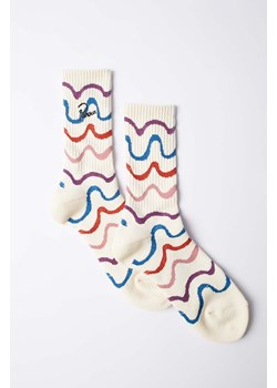 by Parra skarpetki Sock Wave Crew Socks męskie kolor biały 51360 ze sklepu PRM w kategorii Skarpetki męskie - zdjęcie 174161252