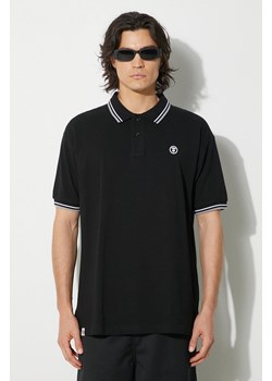 AAPE polo bawełniane kolor czarny gładki AAPPOM1421XXM ze sklepu PRM w kategorii T-shirty męskie - zdjęcie 174161264