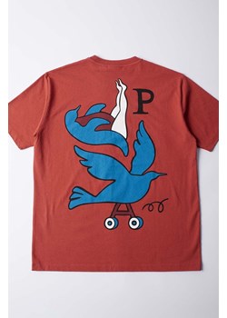 by Parra t-shirt bawełniany Wheeled Bird męski kolor brązowy z nadrukiem 51305 ze sklepu PRM w kategorii T-shirty męskie - zdjęcie 174161292