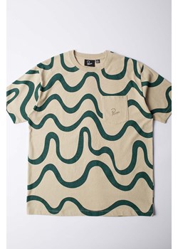 by Parra t-shirt bawełniany Sound Waved męski kolor beżowy wzorzysty 51310 ze sklepu PRM w kategorii T-shirty męskie - zdjęcie 174161294