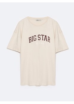 Koszulka damska bawełniana z logo BIG STAR beżowa Rubialsata 103 ze sklepu Big Star w kategorii Bluzki damskie - zdjęcie 174162693