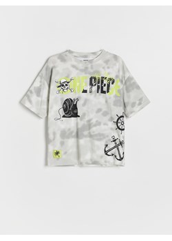 Reserved - T-shirt oversize One Piece - jasnoszary ze sklepu Reserved w kategorii T-shirty chłopięce - zdjęcie 174164130