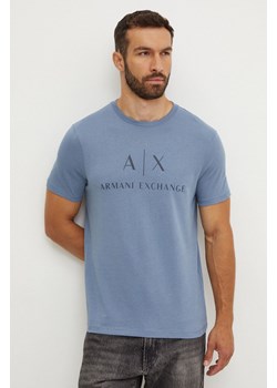 Armani Exchange t-shirt bawełniany kolor szary z nadrukiem ze sklepu ANSWEAR.com w kategorii T-shirty męskie - zdjęcie 174165923