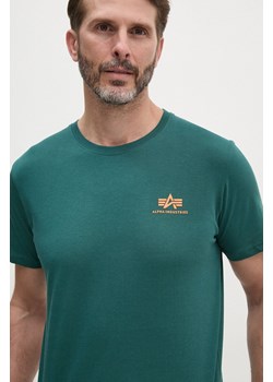 Alpha Industries t-shirt bawełniany męski kolor zielony z nadrukiem ze sklepu ANSWEAR.com w kategorii T-shirty męskie - zdjęcie 174166614