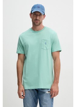 Polo Ralph Lauren t-shirt bawełniany męski kolor zielony gładki 710704248 ze sklepu ANSWEAR.com w kategorii T-shirty męskie - zdjęcie 174166704