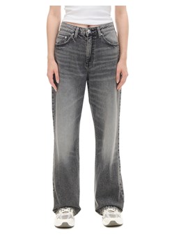 Cropp - Szare jeansy baggy z postrzępieniami - szary ze sklepu Cropp w kategorii Jeansy damskie - zdjęcie 174167311