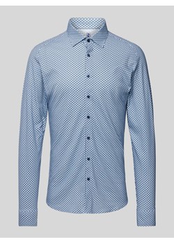 Koszula biznesowa o kroju slim fit z kołnierzykiem typu kent ze sklepu Peek&Cloppenburg  w kategorii Koszule męskie - zdjęcie 174167744