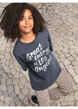 Sinsay - Koszulka z napisem - szary ze sklepu Sinsay w kategorii Bluzki dziewczęce - zdjęcie 174169560