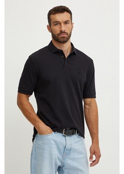 Armani Exchange polo bawełniane kolor czarny z aplikacją 6DZFLK ZJXUZ ze sklepu ANSWEAR.com w kategorii T-shirty męskie - zdjęcie 174170452