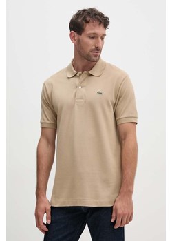 Lacoste polo bawełniane Koszulka Lacoste Polo Classic Fit L1212 02S kolor brązowy gładki ze sklepu ANSWEAR.com w kategorii T-shirty męskie - zdjęcie 174170552