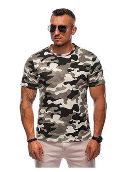 T-shirt męski z nadrukiem 2009S - szary ze sklepu Edoti w kategorii T-shirty męskie - zdjęcie 174170964