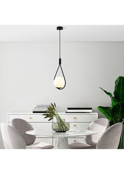 ABERTO DESIGN Lampa wisząca &quot;Gharib&quot; w kolorze czarnym - 136 x 20 cm ze sklepu Limango Polska w kategorii Lampy wiszące - zdjęcie 174171800