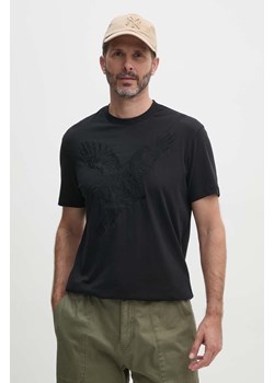 Armani Exchange t-shirt bawełniany męski kolor czarny z aplikacją 6DZTAD ZJ9TZ ze sklepu ANSWEAR.com w kategorii T-shirty męskie - zdjęcie 174174021