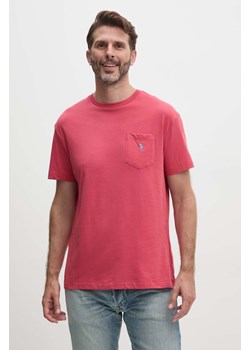 Polo Ralph Lauren t-shirt bawełniany męski kolor czerwony gładki 710704248 ze sklepu ANSWEAR.com w kategorii T-shirty męskie - zdjęcie 174174163