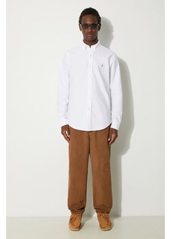 Polo Ralph Lauren koszula bawełniana męska kolor biały regular z kołnierzykiem button-down 710792041 ze sklepu PRM w kategorii Koszule męskie - zdjęcie 174175561