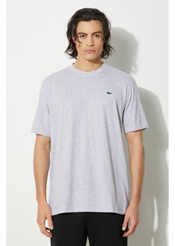 Lacoste t-shirt męski kolor szary gładki ze sklepu PRM w kategorii T-shirty męskie - zdjęcie 174175591