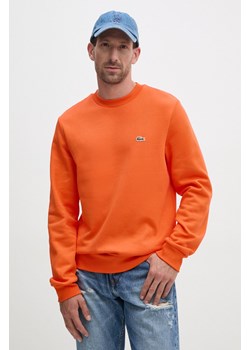 Lacoste bluza męska kolor pomarańczowy gładka ze sklepu PRM w kategorii Bluzy męskie - zdjęcie 174175613
