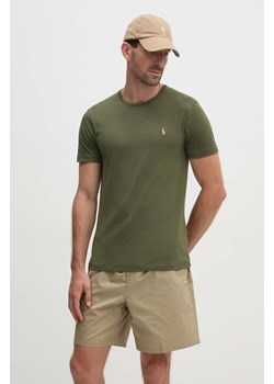 Polo Ralph Lauren t-shirt bawełniany kolor zielony 710671438 ze sklepu PRM w kategorii T-shirty męskie - zdjęcie 174175732
