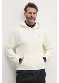 Polo Ralph Lauren bluza bawełniana męska kolor beżowy z kapturem gładka 710916690 ze sklepu PRM w kategorii Bluzy męskie - zdjęcie 174175750