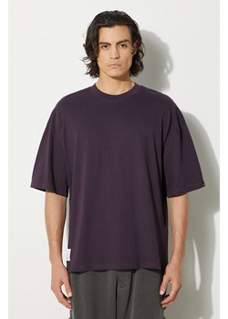 Alpha Industries t-shirt bawełniany Logo BP męski kolor fioletowy gładki 146507 ze sklepu PRM w kategorii T-shirty męskie - zdjęcie 174175794