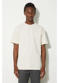 Puma t-shirt bawełniany MMQ męski kolor beżowy gładki 624009 ze sklepu PRM w kategorii T-shirty męskie - zdjęcie 174175800