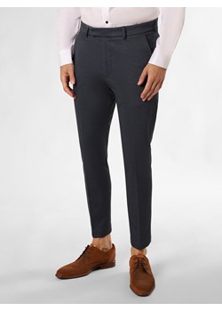 Cinque Spodnie - CIBeppe Mężczyźni Slim Fit Materiał granatowy wypukły wzór tkaniny ze sklepu vangraaf w kategorii Spodnie męskie - zdjęcie 174177264